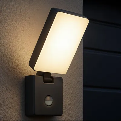 LED-Wandleuchte mit PIR-Sensor, 10W, 800lm, 3000K, IP65