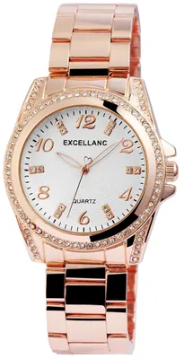 Produktbild von Damenuhr Metall EX0420 mit Metallarmband und Kristallbesatz