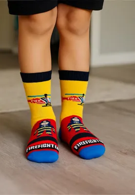 Produktbild von Feuerwehr Socken für Jungen 3er Pack   , Größe:35-38