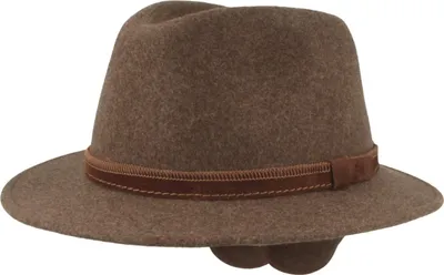 Fiebig Wollfilzhut Traveller rollbar mit Ohrenklappen in braun