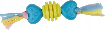 Produktbild von Hundespielzeug TPR teether mit einem Herzseil 25 cm