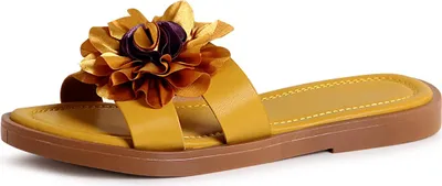 Produktbild von topschuhe24 1860 Damen Sandalen Pantoletten, Farbe:Gelb, Größe:37 EU