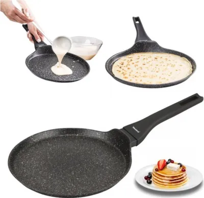 Produktbild von Pfannkuchenpfanne Mit Marmorbeschichtung 24 Cm Klausberg Kb-7957 Schwarz
