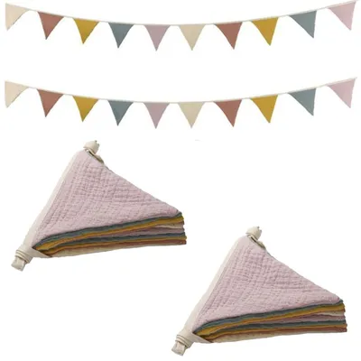 Produktbild von Bunte Girlande mit Flaggen zur Dekoration von Kinderzimmern