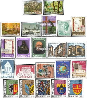 Produktbild von Briefmarken Luxemburg 1982 Mi 1046-1067 (kompl.Ausg.) Jahrgang 1982 komplett postfrisch Landschaften