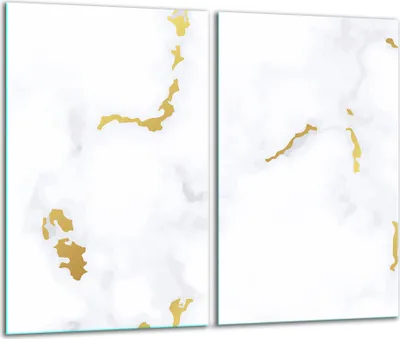 Produktbild von Herdabdeckplatten Glaskeramikkochfeld-Abdeckung Spritzschutz Glas 60x52cm Weiß Marmor