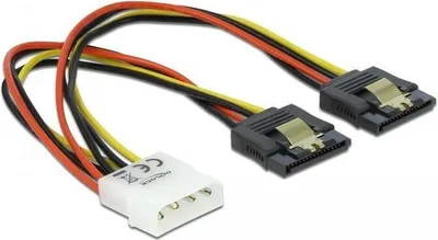 Productafbeelding van DeLOCK 85237 DeLOCK Molex Stecker> 2x SATA 15P 20cm