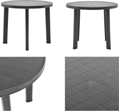 Obrázek produktu pro vidaXL Zahradní stůl antracit 89 cm plast - Stůl - Stoly - Bistro stůl - Bistro stoly