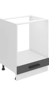Produktbild von Belini Unterschrank Küche, Küchenunterschrank 60 cm Breite. SDP Küchenunterschrank ohne Arbeitsplatte. Küchenschrank ohne Tür, mit Schubladen, Silber matt