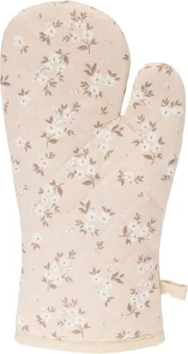 Produktbild von Ofenhandschuh aus Baumwolle 32x18,5 cm mit Blumen