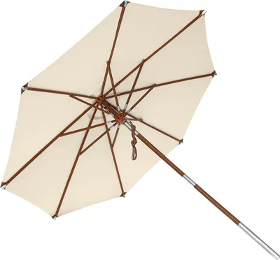Produktbild von anndora Sonnenschirm Knickbar 3m rund mit Dreh-Kipp-Mechanismus Natural Winddach UV-Schutz - Natural