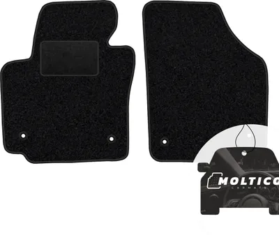 Image de moto-MOLTICO Tapis de sol avant Auto Velours Tapis de voiture noir Set de 2 pièces convenant à la Seat Altea XL 2004-2015