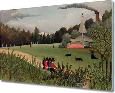 Produktbild von Coloray Kochplattenabdeckung Herdabdeckplatte 80x52 cm Hackbrett Schneidebrett Küchenbrett - Das Dorf Wald