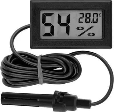 Immagine prodotto di Termometro Igrometro Mini misuratore elettronico digitale di temperatura e umidità per interni ed esterni con sonda