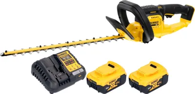 Zdjęcie produktu dla Akumulatorowe nożyce do żywopłotu Dewalt DCMHT 563 P2 18 V 55 cm + 2x akumulator 5,0 Ah + ładowarka
