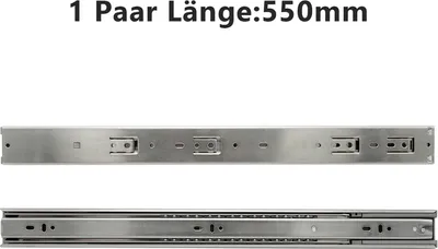 Produktbild von EINFEBEN 2X Schubladenschienen Vollauszüge 550 mm Schubladen  kugelgelagert Tragkraft 45 kg