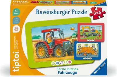 Produktbild von Ravensburger Verlag GmbH Ravensburger tiptoi Puzzle 00227 - 3 erste Puzzles: Fahrzeuge, niedliche Rahmenpuzzles für Kinder ab 2 Jahren 1