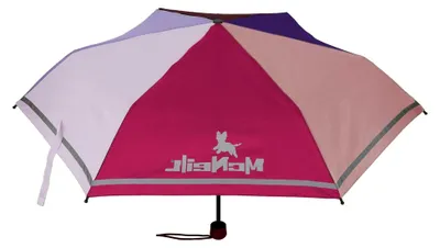 Produktbild von Regenschirm für Mädchen, kompakter Taschenschirm mit Schutzhaube, 23,5 x 4 cm