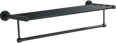 Produktbild von Aqualine SAMBA Handtuchregal mit Reling, Schwarz