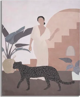 Produktbild von Mehrfarbiges Leinwandbild einer Frau, 80 x 3,7 x 100 cm