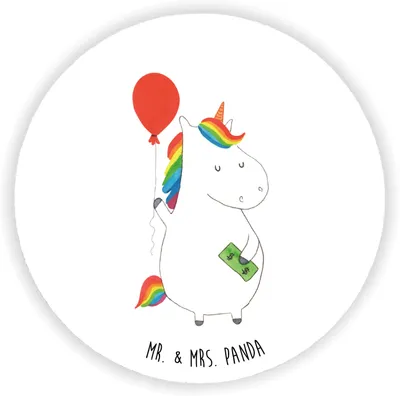 Produktbild von Mr. & Mrs. Panda magnet Einhorn Luftballon - Weiß - Geschenk, Geld, pinnwand, Kühlschrankmagnet, Unicorn, für pinwand, whiteboardmagnet, Freude, kühlschrank, Einhörner
