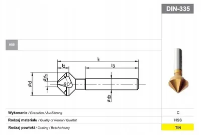 Produktbild von FANAR Kegelsenker 90° Ø 25 mm HSS TIN Metallbearbeitung