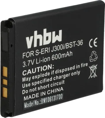 Produktbild von vhbw Akku kompatibel mit Sony-Ericsson Z558i, Z550i Handy Smartphone Telefon (600 mAh, 3,7 V, Li-Ion)