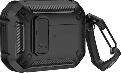 Produktbild von Airpods 4 Armor Case mit Karabiner - Schwarz