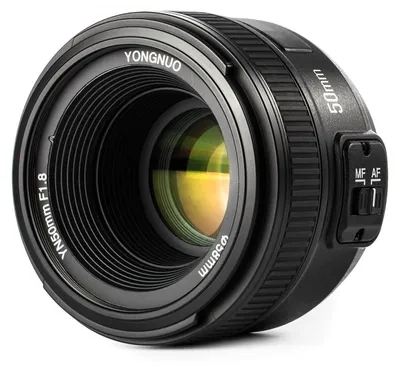 Produktbild von Yongnuo YN EF 50mm f/1.8 AF-Objektiv YN50 Aperture Autofokus für Nikon-Kameras als AF-S 50mm 1.8G Mit WINGONEER Diffusor