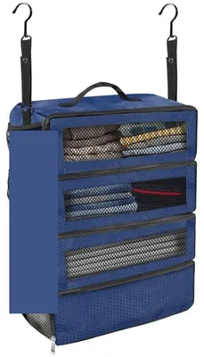 Image de Organisateur de valise pliable avec compartiments suspendus