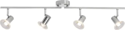 Produktbild von Brilliant LED Deckenstrahler Spotrohr Eisen gebürstet 4 x 4W 1520lm warmweiß 3000K schwenkbar
