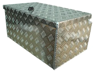 Anhänger-Aufbewahrungsbox aus Aluminium Deichselkasten Aluminium 600x380x295