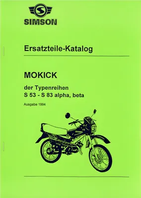Image de Catalogue de pièces détachées S53 - S83 Alpha, numéro bêta 1994