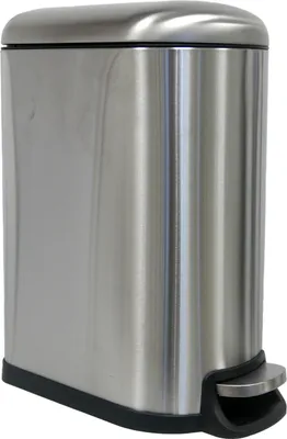 Produktbild von B&S Mülleimer 40 Liter Metall Edelstahl matt mit Absenkautomatik