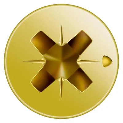 Image de Vis R 88094 tête fraisée avec pointe/croix -PZ 3 x 16/13-Z acier électro-galvanisé jaune