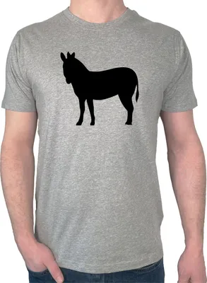 Produktbild von Huuraa Herren T-Shirt Esel Silhouette XXL Sport Grey Bio Baumwolle Fairtrade Herrenshirt Geschenkidee