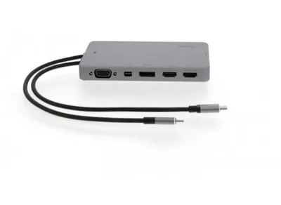 Obrázok produktu pre LMP Display Dock 2, Kábel, USB 3.2 Gen 1 (3.1 Gen 1) Type-C, 100 W, 3,5 mm, 10,100,1000 Mbit/s, Šedá