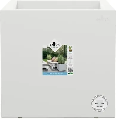Image de Bac à Fleurs Vivo Next Square, Ø 30 x H 29 cm, Intérieur/Extérieur, 100% Recyclé, Blanc
