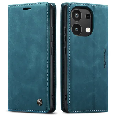 Produktbild von Redmi Note 13 4G Hülle, Retro Kunstledertasche mit Standfunktion Schutzhülle für Xiaomi Redmi Note 13 4G Blau