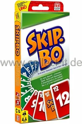 Produktbild von Mattel 523700 Skip-Bo, 2-6 Spieler, ca. 20 min, ab 7 Jahre