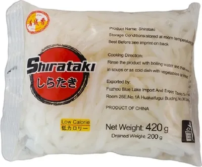 A bag of Shirataki noodles.