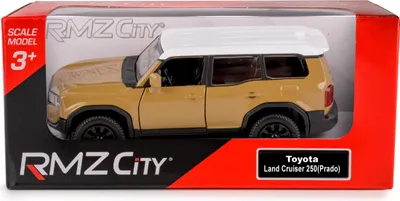 A toy car in its retail packaging.