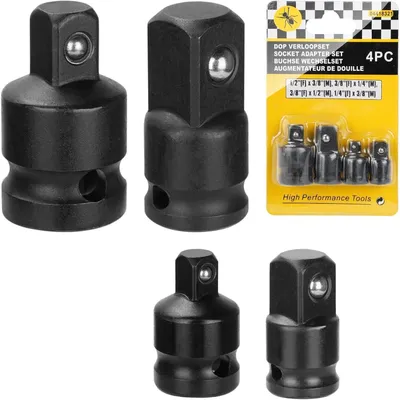 Produktbild von Stecknuss-Adapter Set 3/8 auf 1/2, 1/4 auf 3/8, 3/8 auf 1/4 Zoll, Chromoly-Stahl