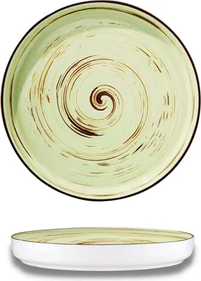Zdjęcie produktu dla Talerz Wilmax 28 cm, kolor pistacjowy, porcelana WL-669120/A