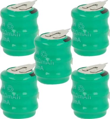 Produktbild von vhbw 5x NiMH Ersatz Knopfzellen-Akku kompatibel mit Amiga A500+ (80 mAh, 3,6 V, NiMH)