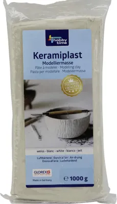Produktbild von Glorex Keramiplast 1000 g, weiß
