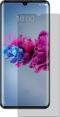 A screen protector is shown on a smartphone with a colorful abstract wallpaper.