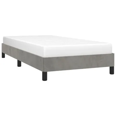 Produktbild von vidaXL Bettgestell ohne Matratze Hellgrau 80x200 cm Samt