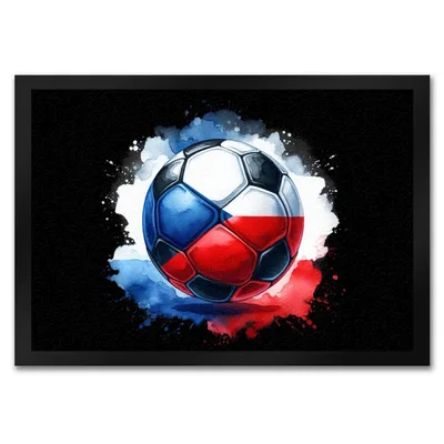 Produktbild von Fußball Tschechien Flagge Fußmatte in 35x50 cm