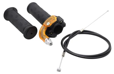 Image de Poignée d'accélérateur à pas de 7/8'' (22 mm) et câble de 39'' pour quads, motos tout-terrain, mini-motos tout-terrain, VTT et quad de 47 cm³ et 49 cm³ à 2 temps